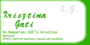 krisztina gati business card